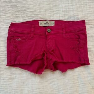 Hollister Hot pink Jean shorts size00 waist 23